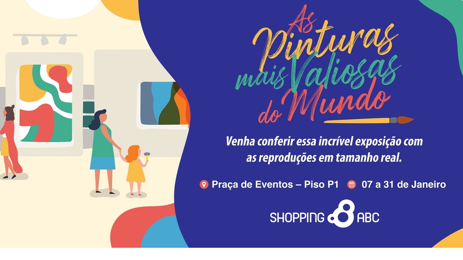 Exposição “Pinturas mais valiosas do mundo” chega ao Shopping ABC do dia 7 ao dia 31