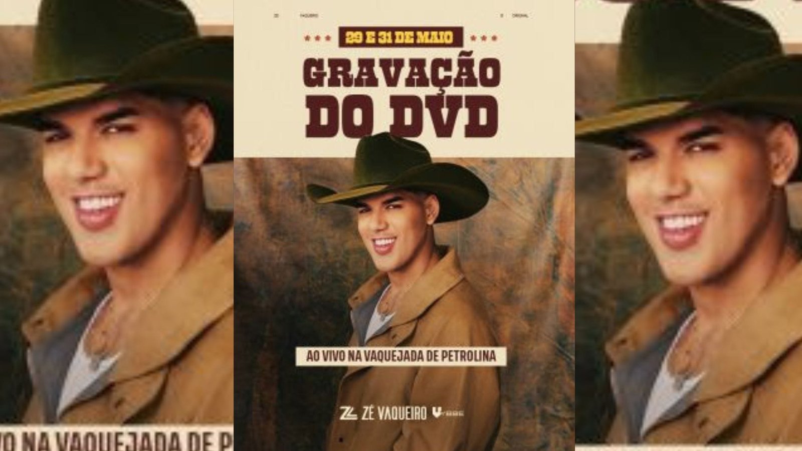 Zé Vaqueiro anuncia gravação de DVD na Vaquejada de Petrolina nos dias 29 e 31 de maio