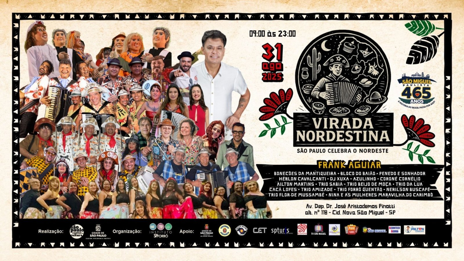 VIRADA NORDESTINA 2025: O FORRÓ DE FRANK AGUIAR VAI SACUDIR SÃO MIGUEL PAULISTA