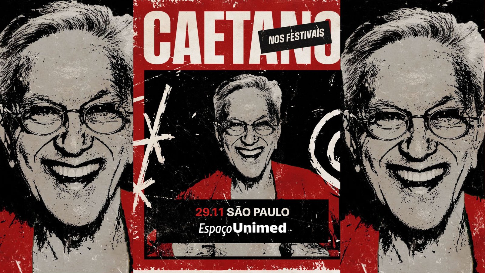 Caetano Veloso anuncia o show Caetano nos Festivais no Espaço Unimed em novembro