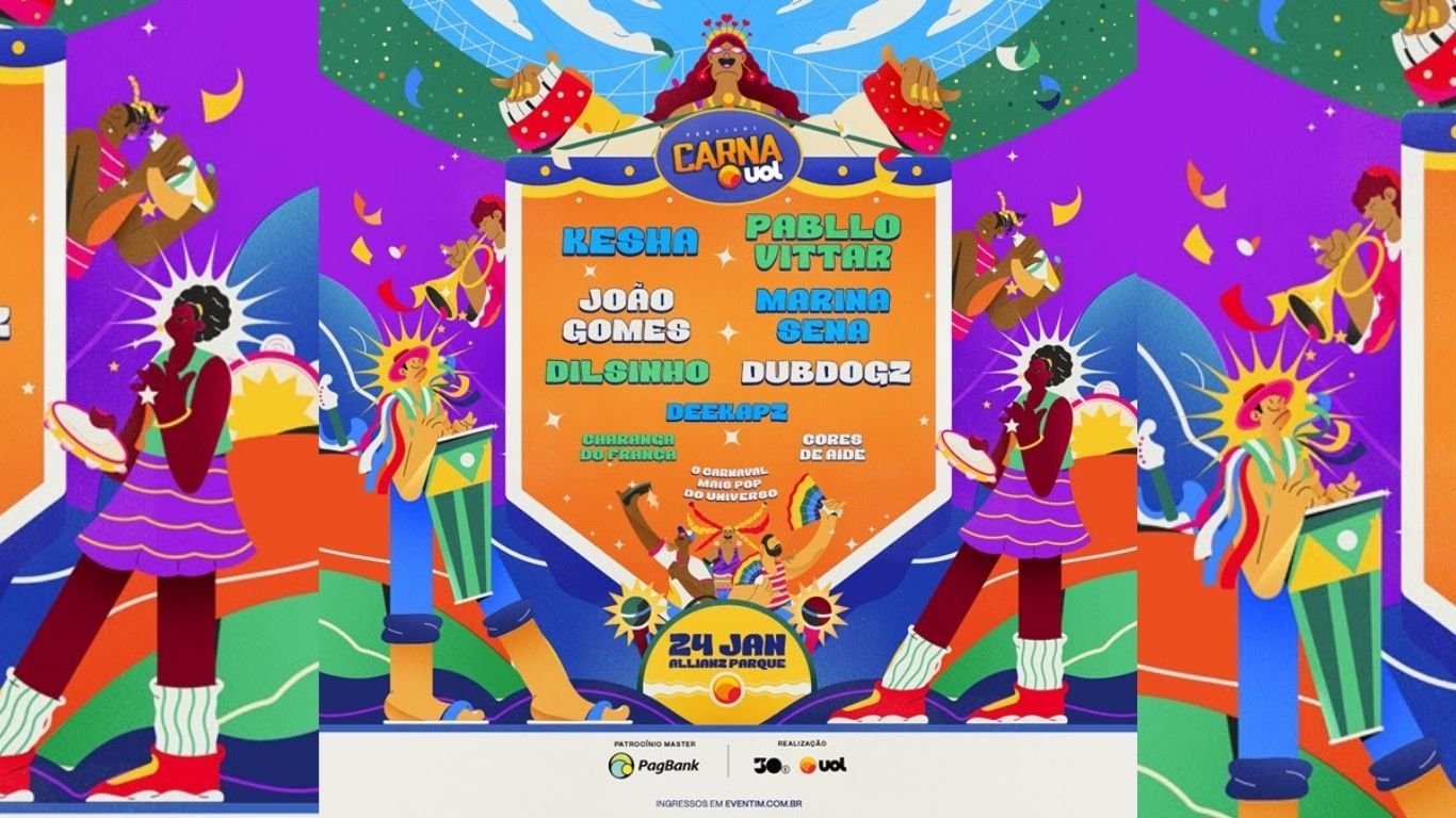 CarnaUOL 2026: Kesha, Pabllo Vittar, João Gomes e Marina Sena juntos em uma noite histórica