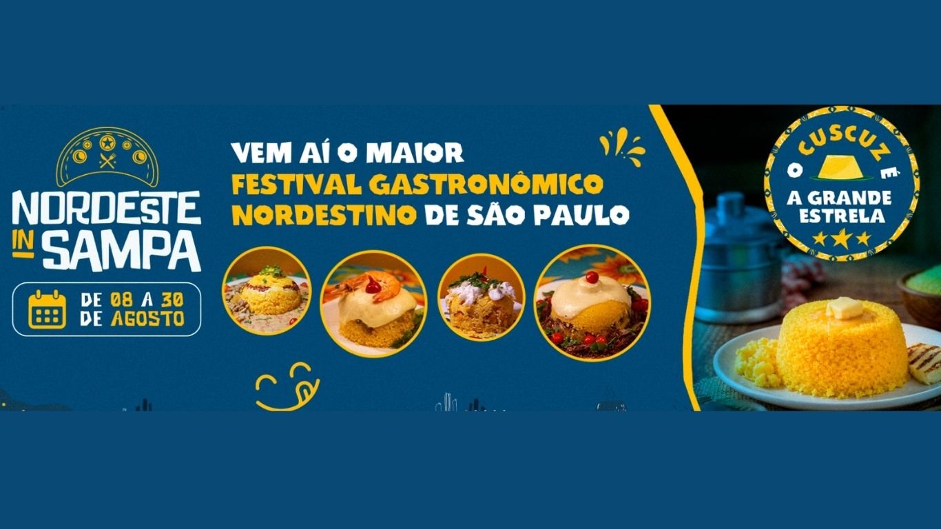 Festival Nordeste In Sampa começa neste sábado (8) e transforma o cuscuz na grande estrela da festa